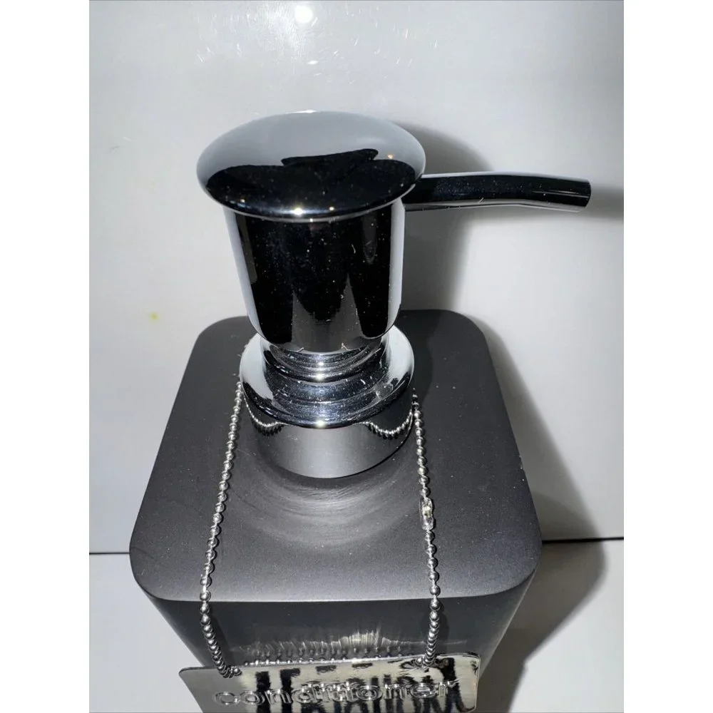 Restoration Hardware Resin Conditioner Soap Pump Dispenser 15 oz Espresso/Chrome